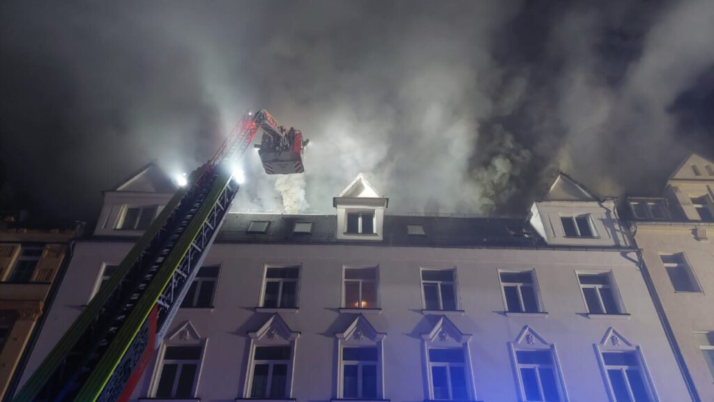 Brand in Plauen Hauffstraße