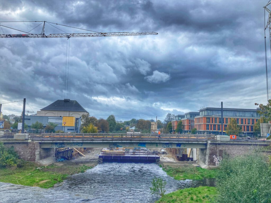 Neue Elsterbrücke Bau Plauen